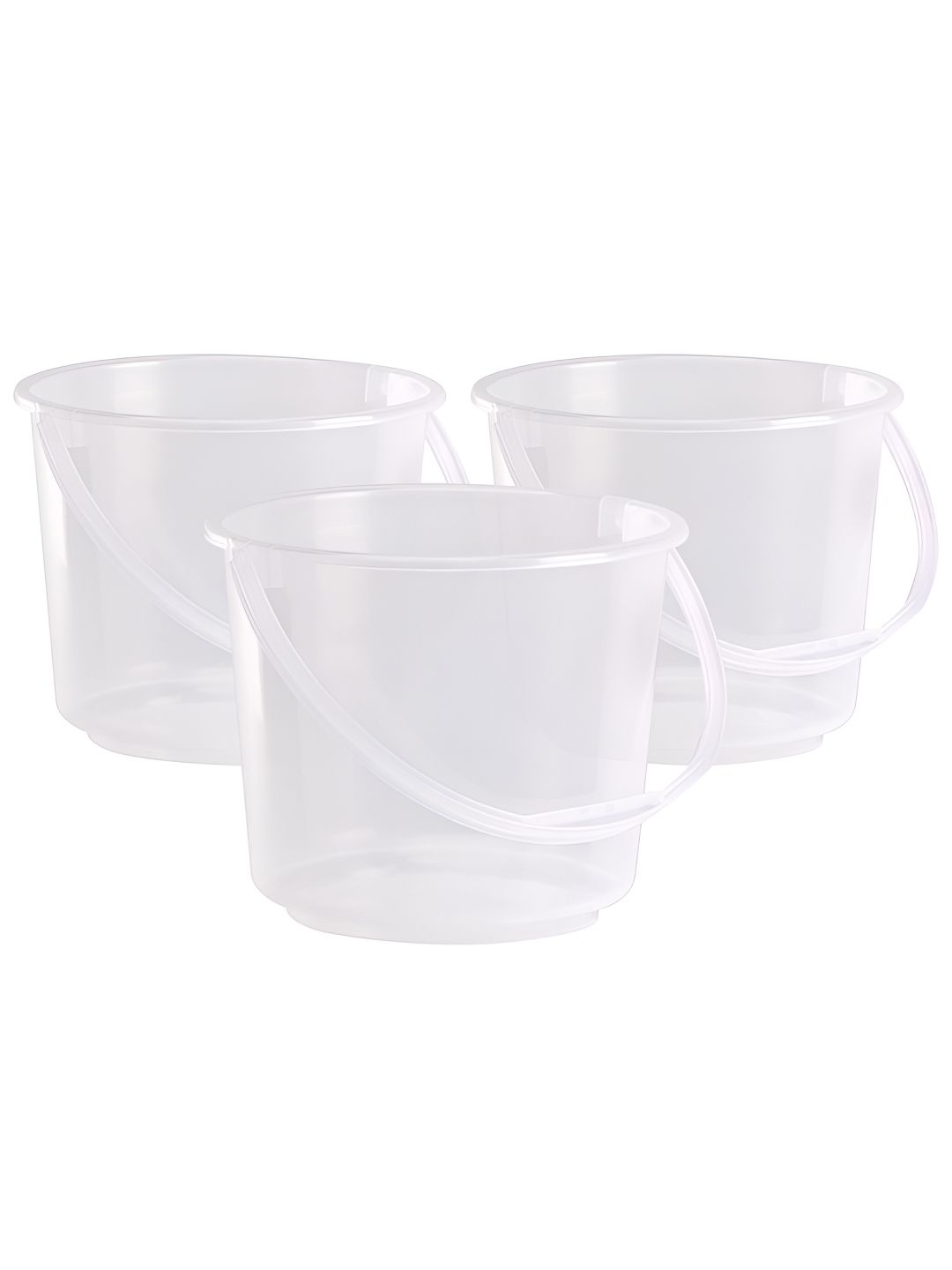 Aura Transparent 3 piece Solid Plastic Bath Accessories Set-picture-13