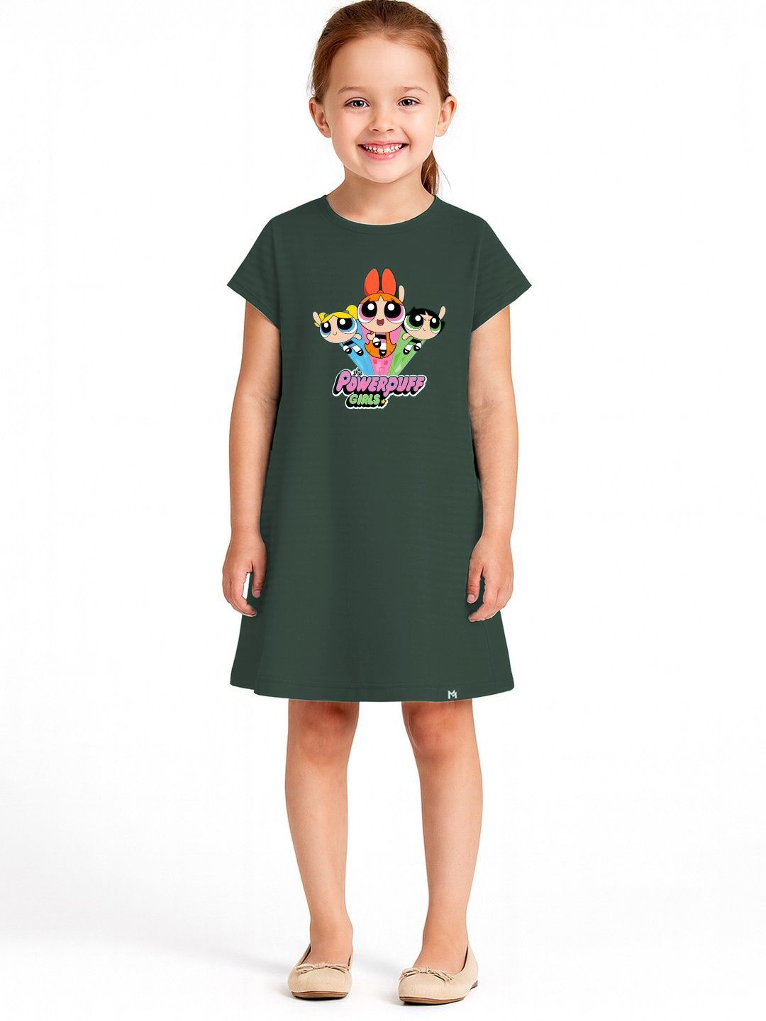 YK X Minute Mirth Powerpuff Girls Printed A-Line Dress-picture-56