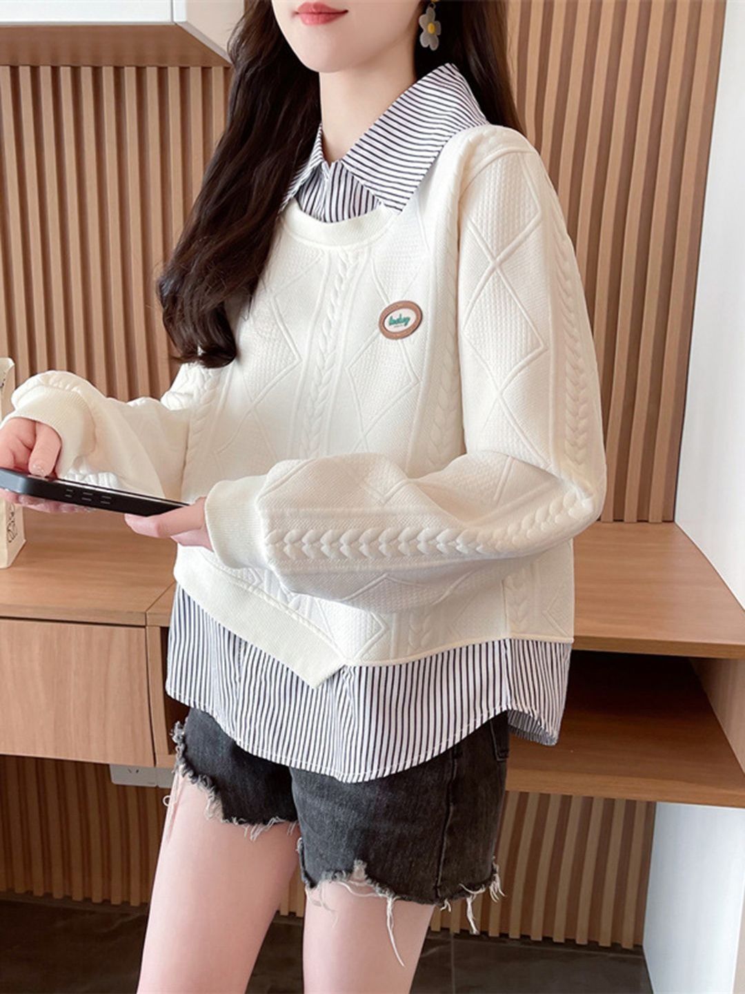 DressBerry Women Cotton Long Sleeve Pullover-picture-25