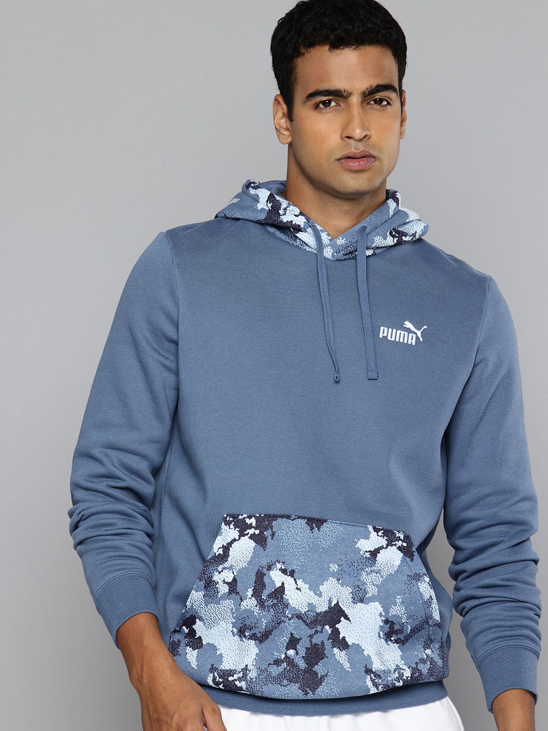 Puma Essentials Camouflage Printed Hooded Sweatshirt