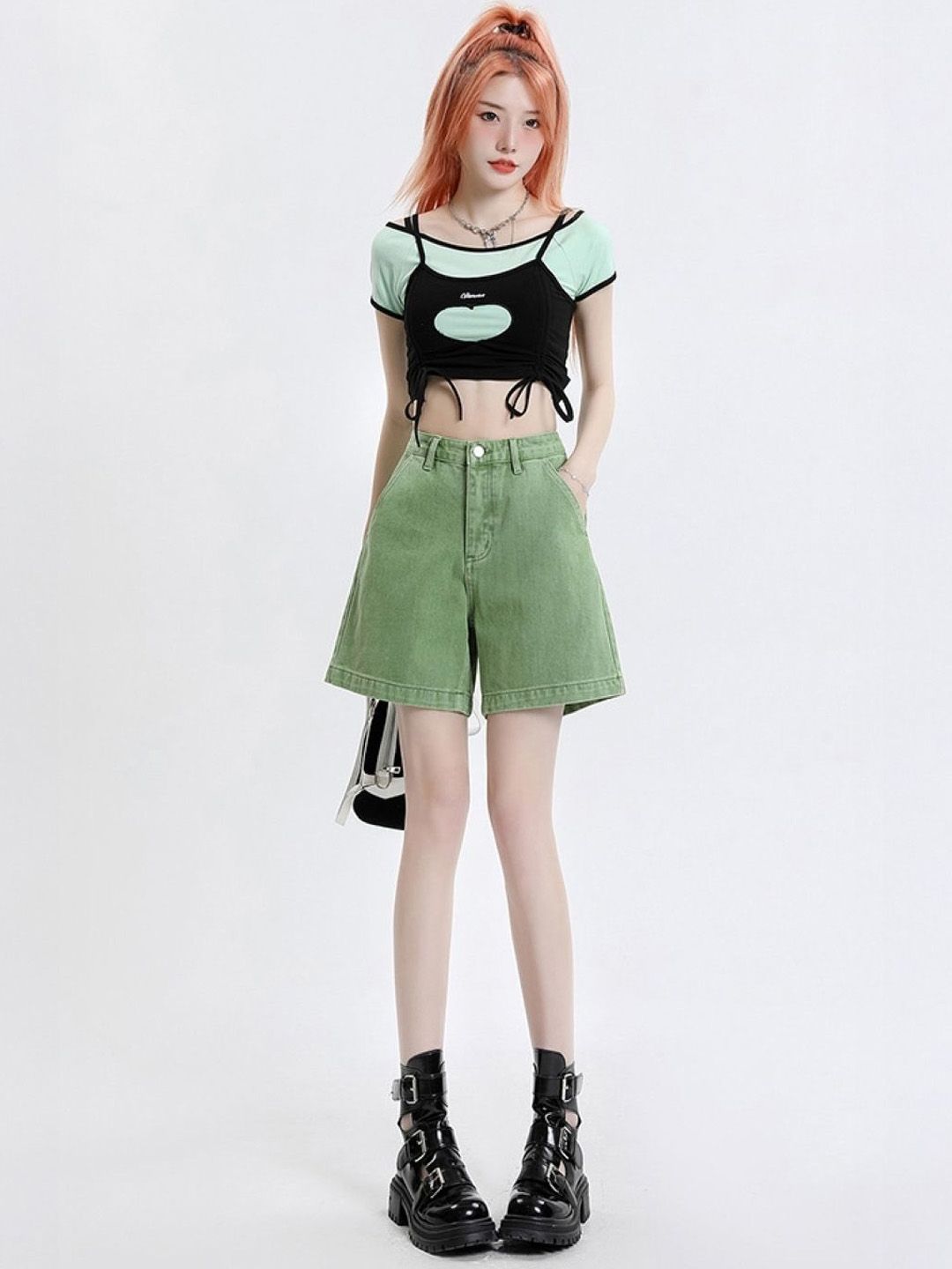 StyleCast Women Regular Fit Mid-Rise Denim Shorts-picture-13