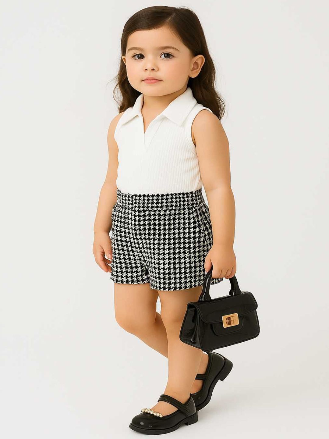 Ninas Girls Polo Collar Top With Shorts-picture-21