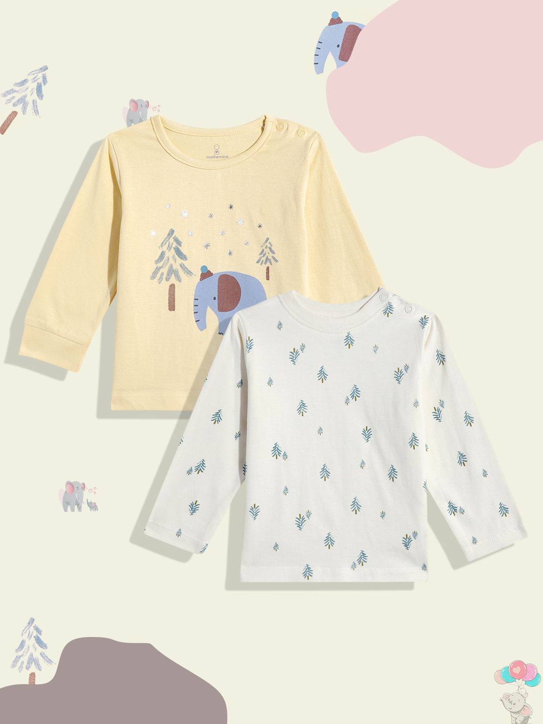 mothercare Infants Pack Of 2 Printed Pure Cotton T-Shirt-picture-21