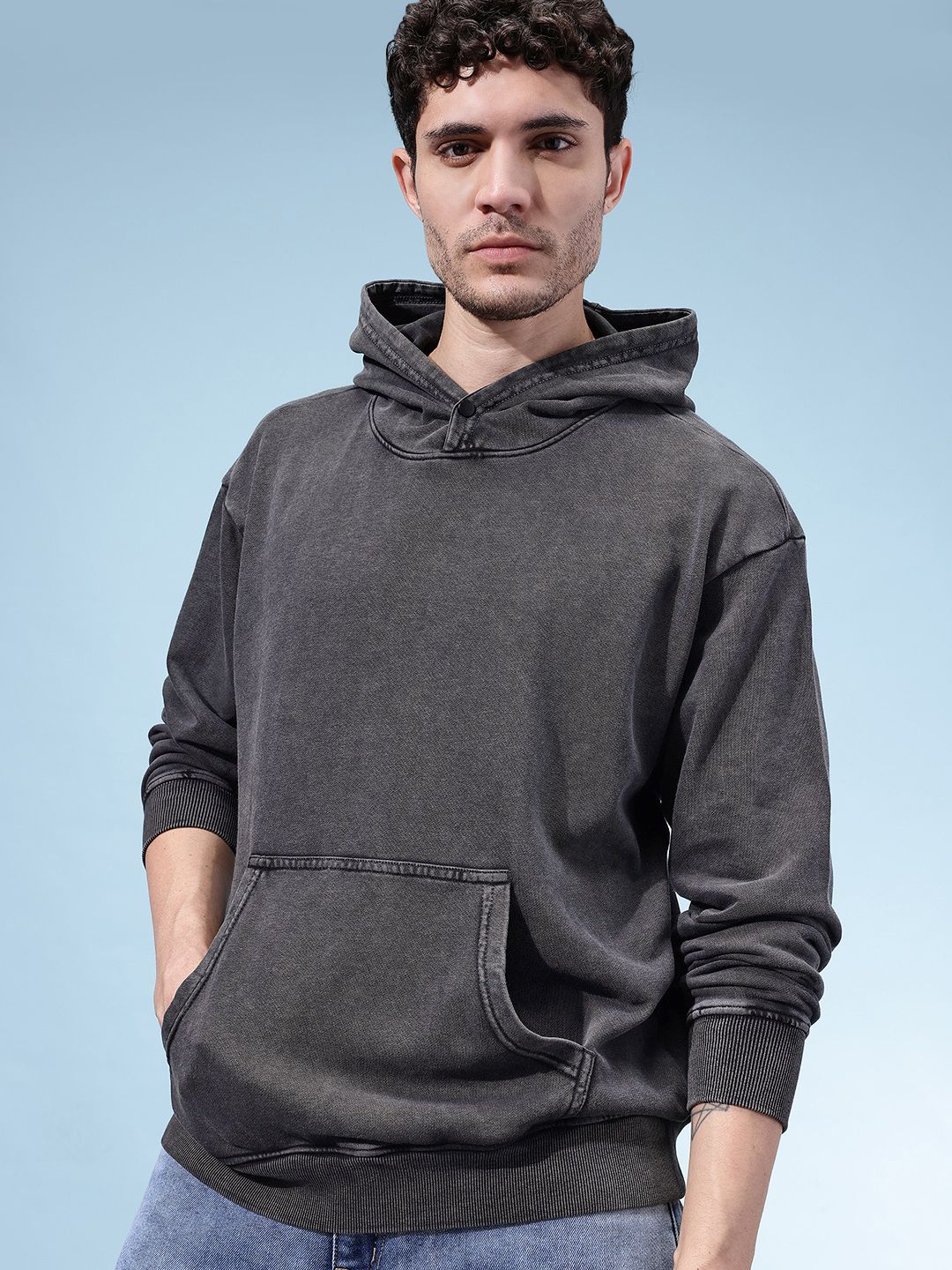 glitchez Hooded Drop-Shoulder Sleeve Relaxed Fit Sweatshirt-picture-16