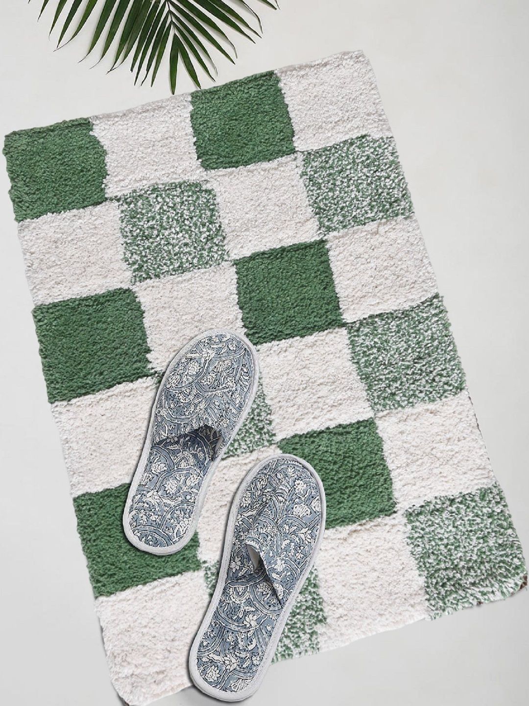 Homzz Green Microfiber Anti Skid Bathroom Doormats-image-18