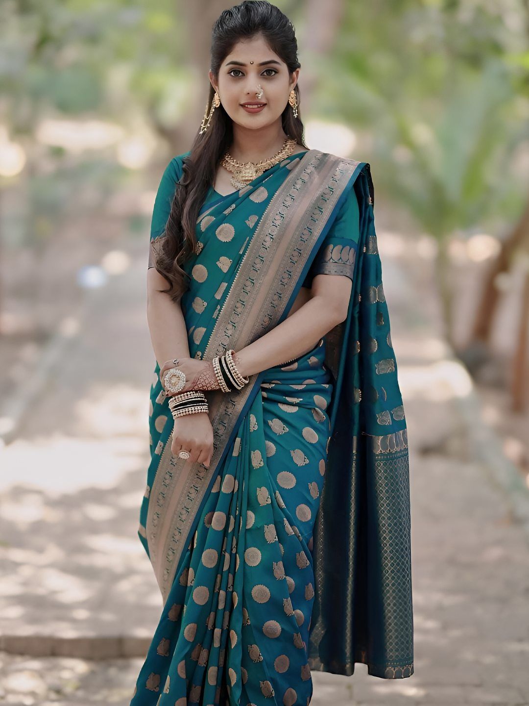 Vastravatika Art Silk Kanjeevaram Sarees With Unstiched Blouse Piece-picture-11