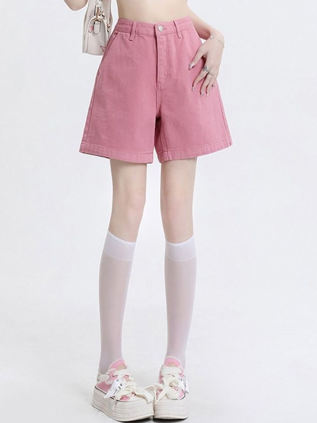 StyleCast Women Mid Rise Regular Fit Cotton Denim Shorts-picture-36