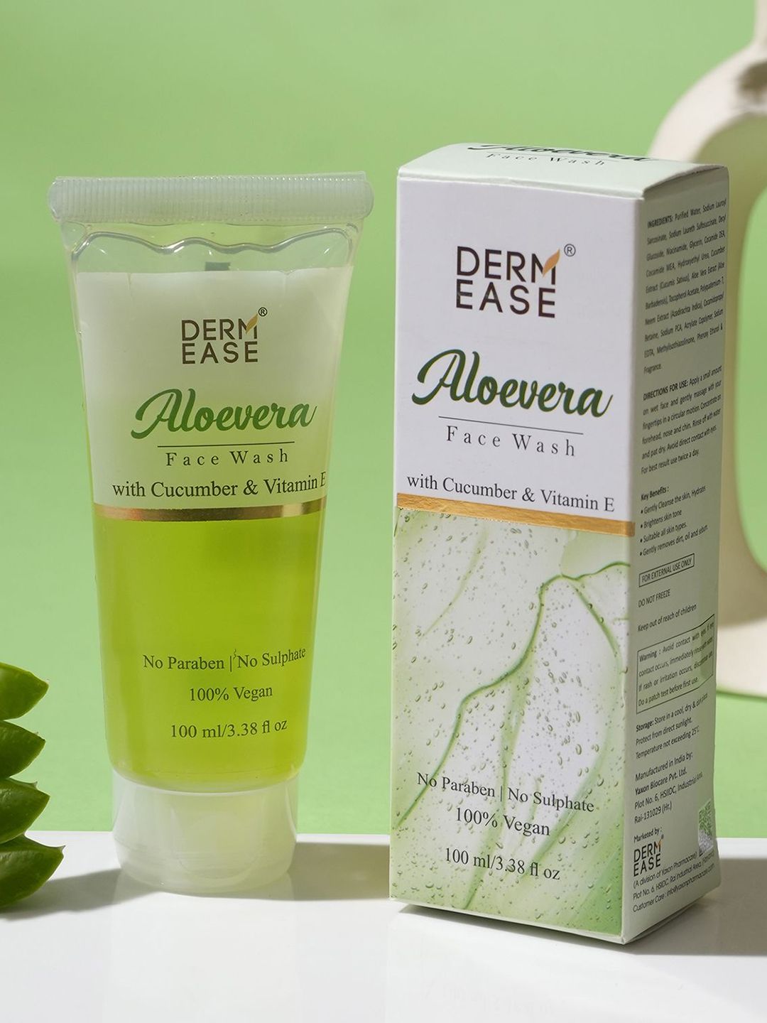 DERMEASE Aloevera Face Wash With Vitamin E & Cucumber- 100 ml-image-31