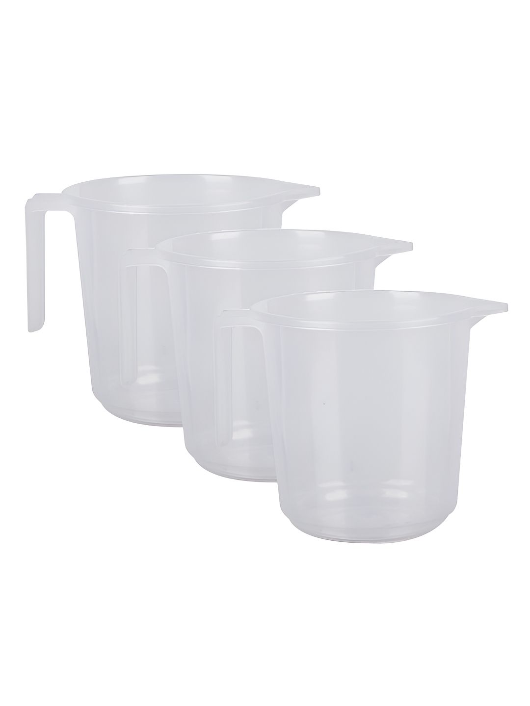 Aura Transparent 3 piece Solid Plastic Bath Accessories Set-image-15