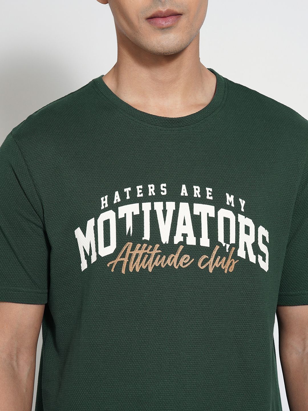 People Men Typography Printed Round Neck Pure Cotton Slim Fit T-shirt-picture-12