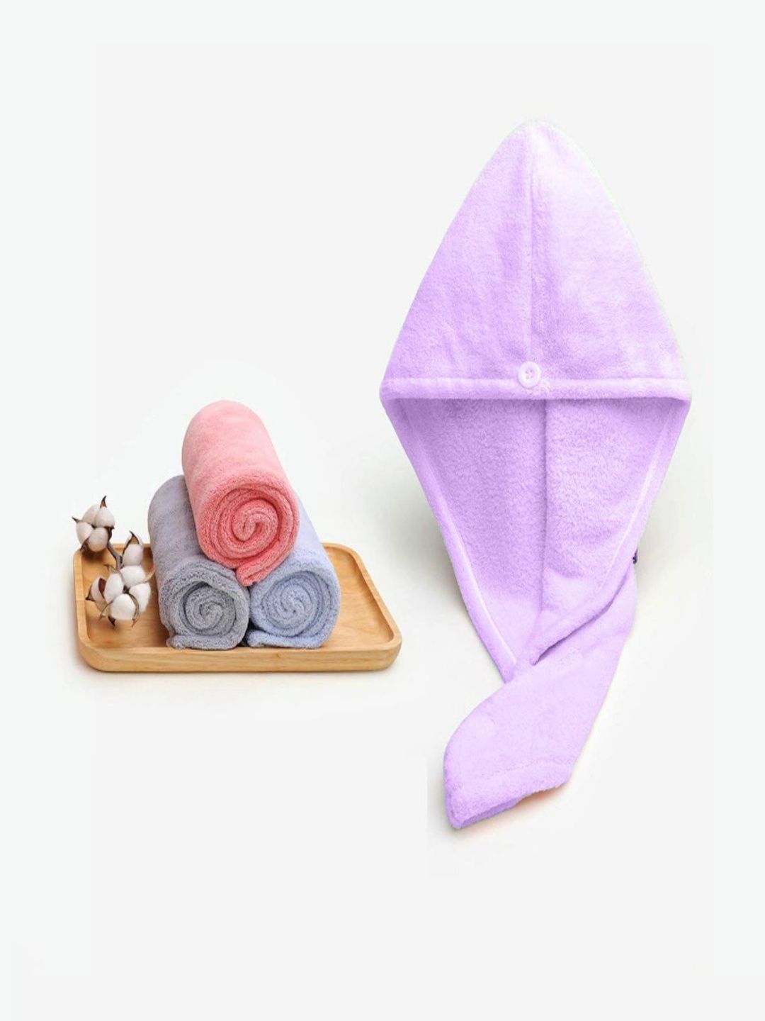 VYAKOM 502 GSM Microfiber Magic Hair Wrap towel-image-44