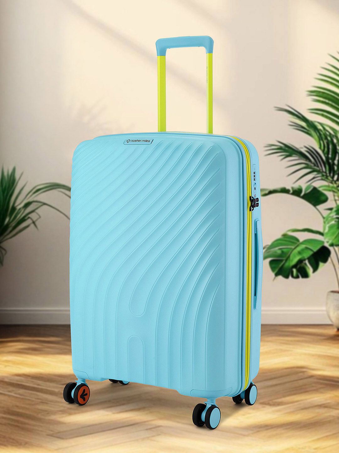 Nasher Miles Capri Textured Hard-Sided Medium Trolley Bag-image-9