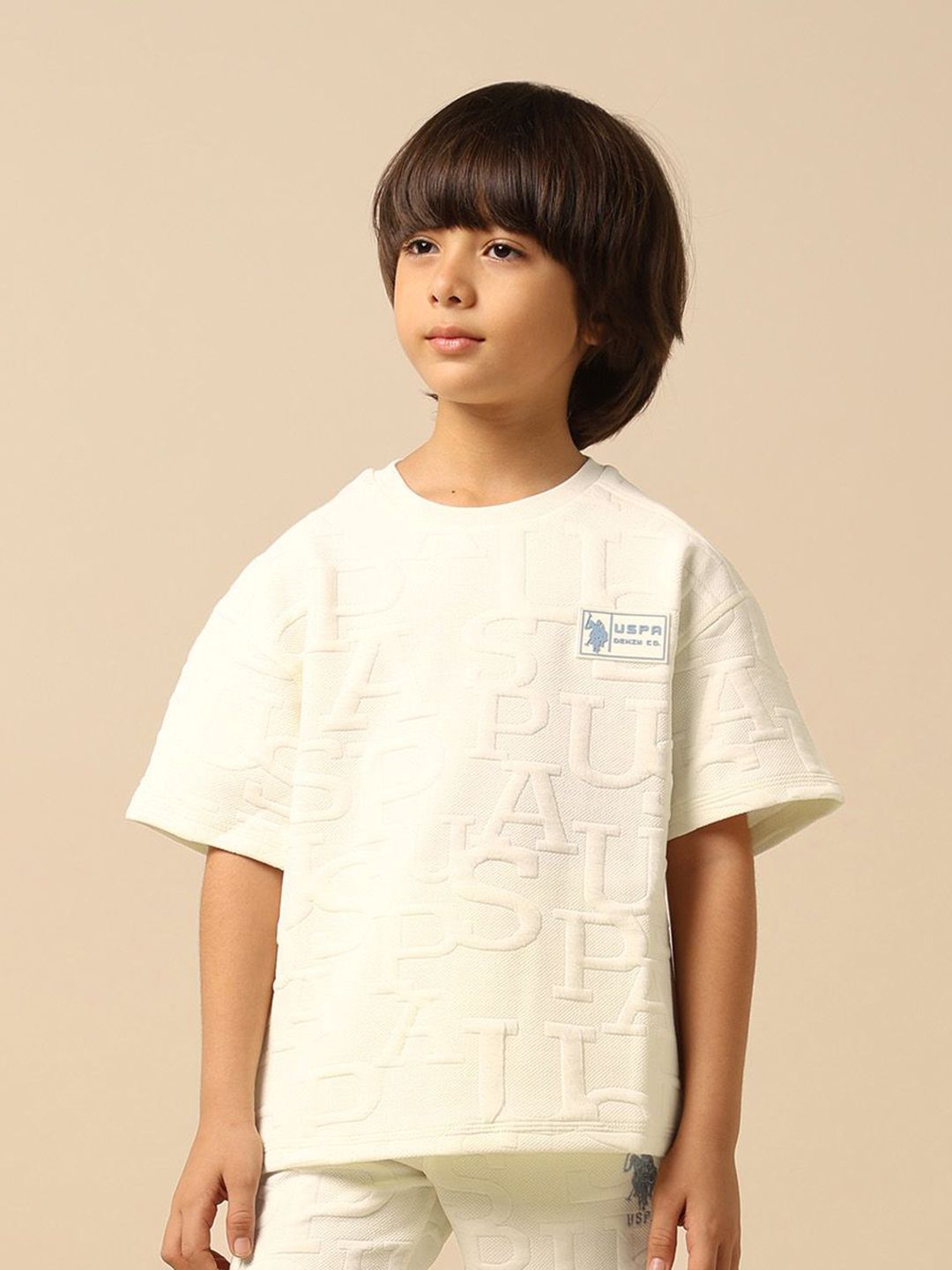U.S. Polo Assn. Kids Boys Self Design Round Neck Cotton Boxy T-shirt-picture-46