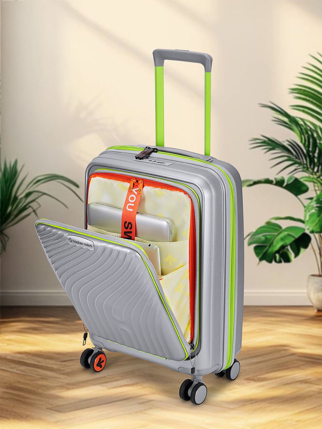 Nasher Miles Unisex Capri Textured Hard-Sided Cabin Trolley Bag-picture-18