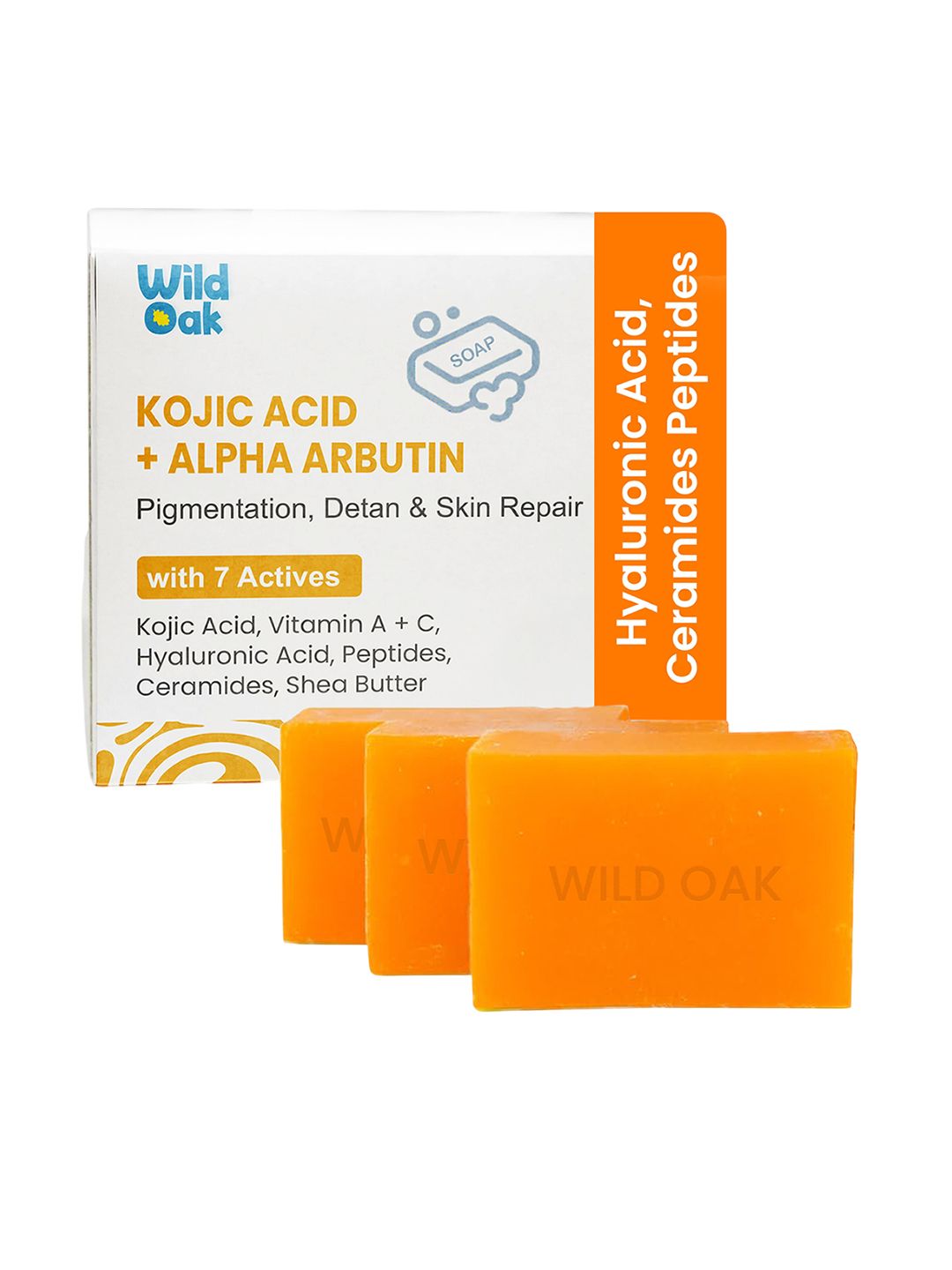 Wild Oak Set Of 3 Kojic Acid & Alpha Arbutin Soap For De-Tan - 75 g Each-picture-48