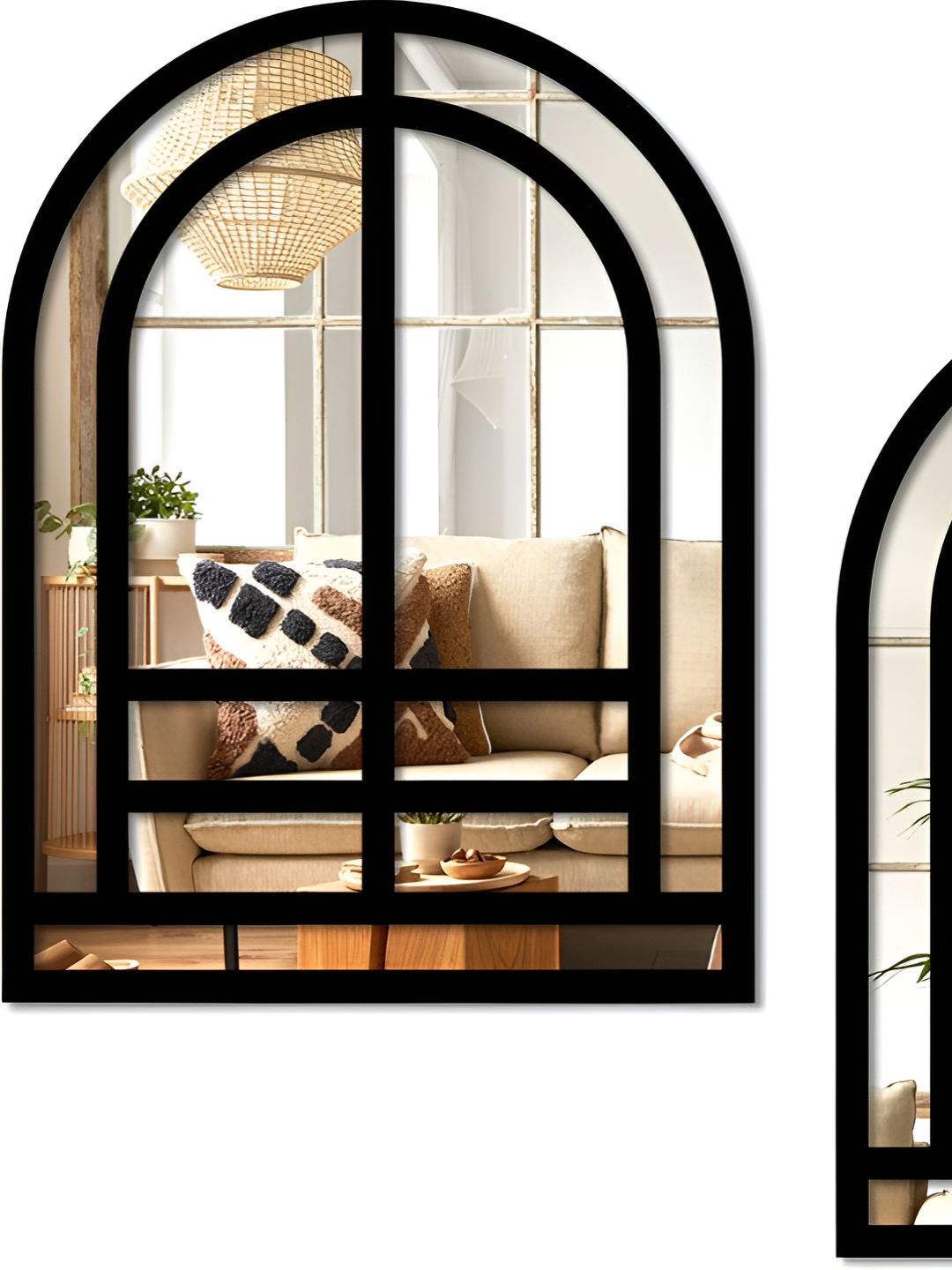 SEHAZ ARTWORKS Black 2 Pieces Jharokha Wall Decors