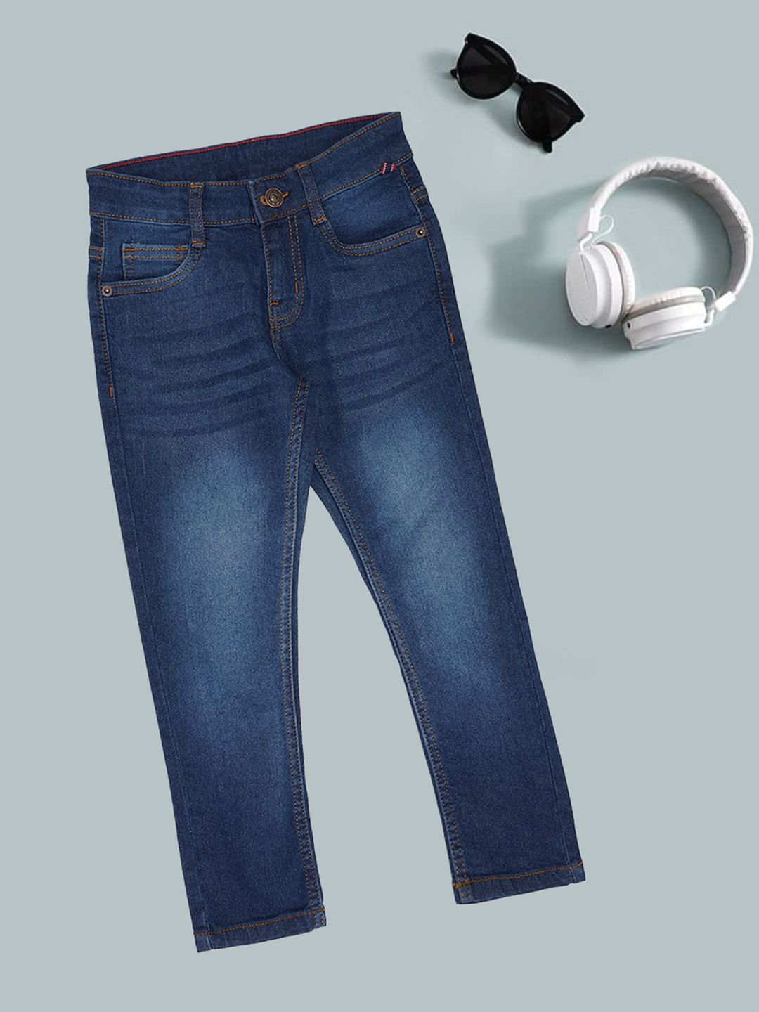 Pantaloons Junior Boys Slim Fit Mid-Rise Clean Look Light Fade Non Stretchable Jeans-picture-21