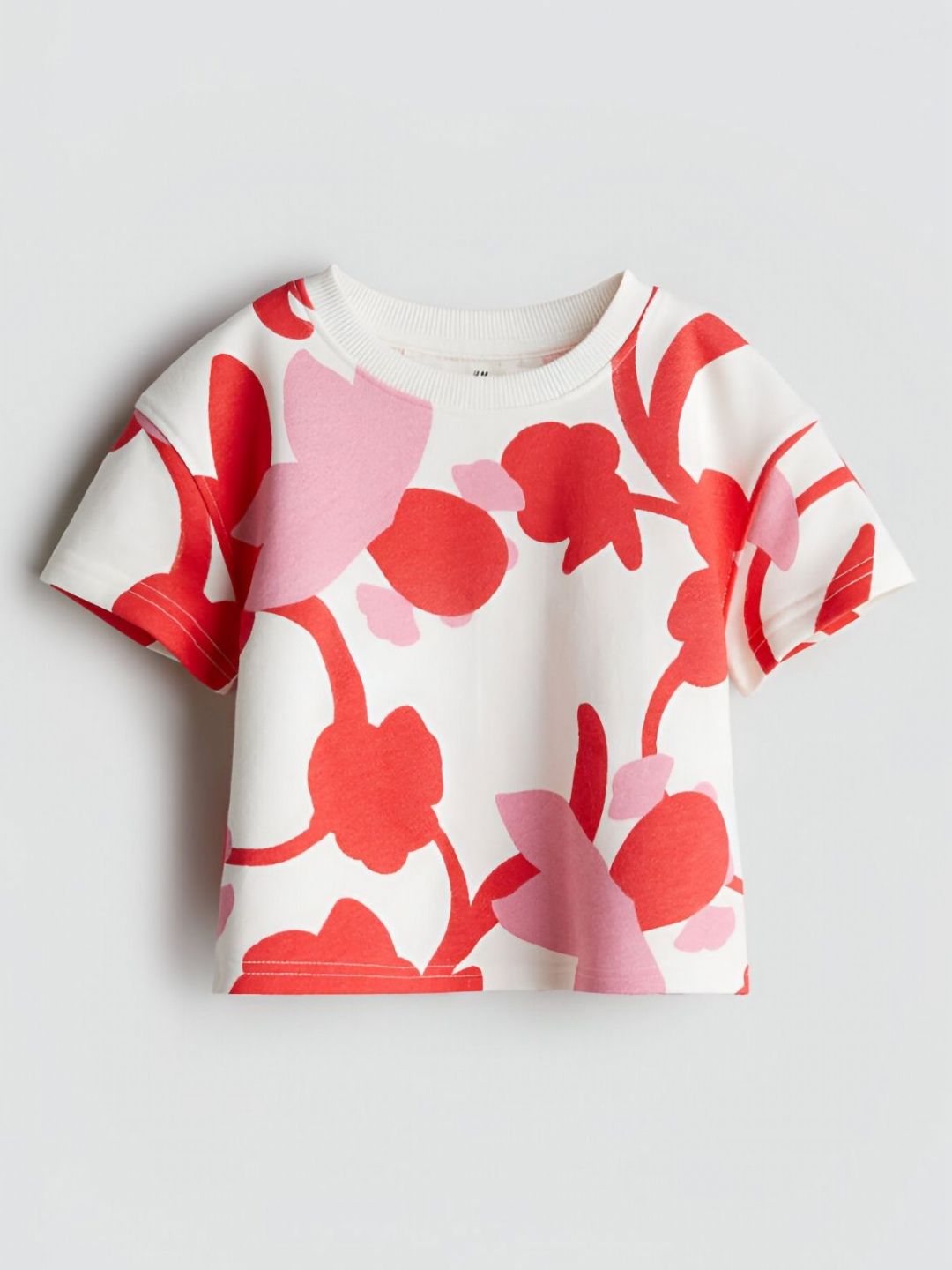 Googo Gaaga Girls Floral Printed Cotton Round Neck T-shirt