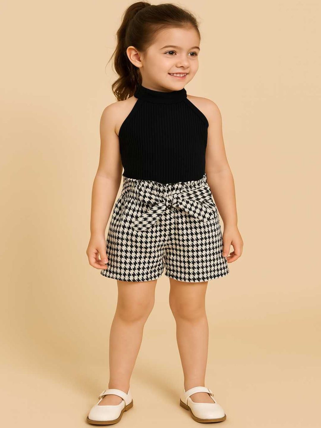 Ninas Girls Round Neck Top With Shorts-picture-42