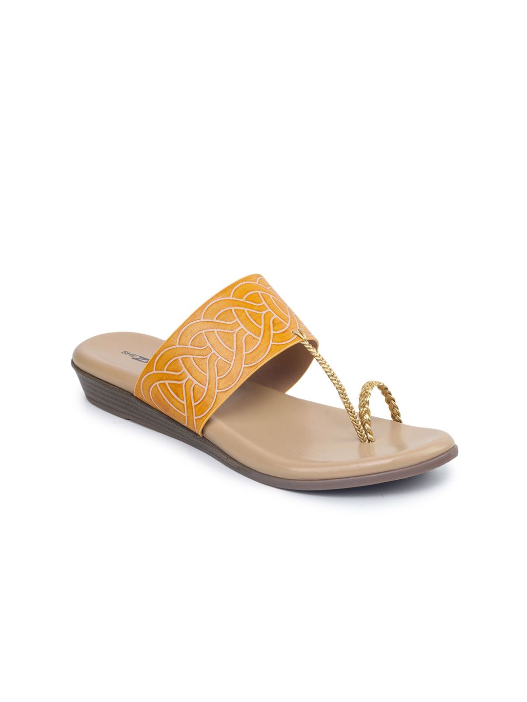 Shezone Women Printed One Toe Flats-picture-41