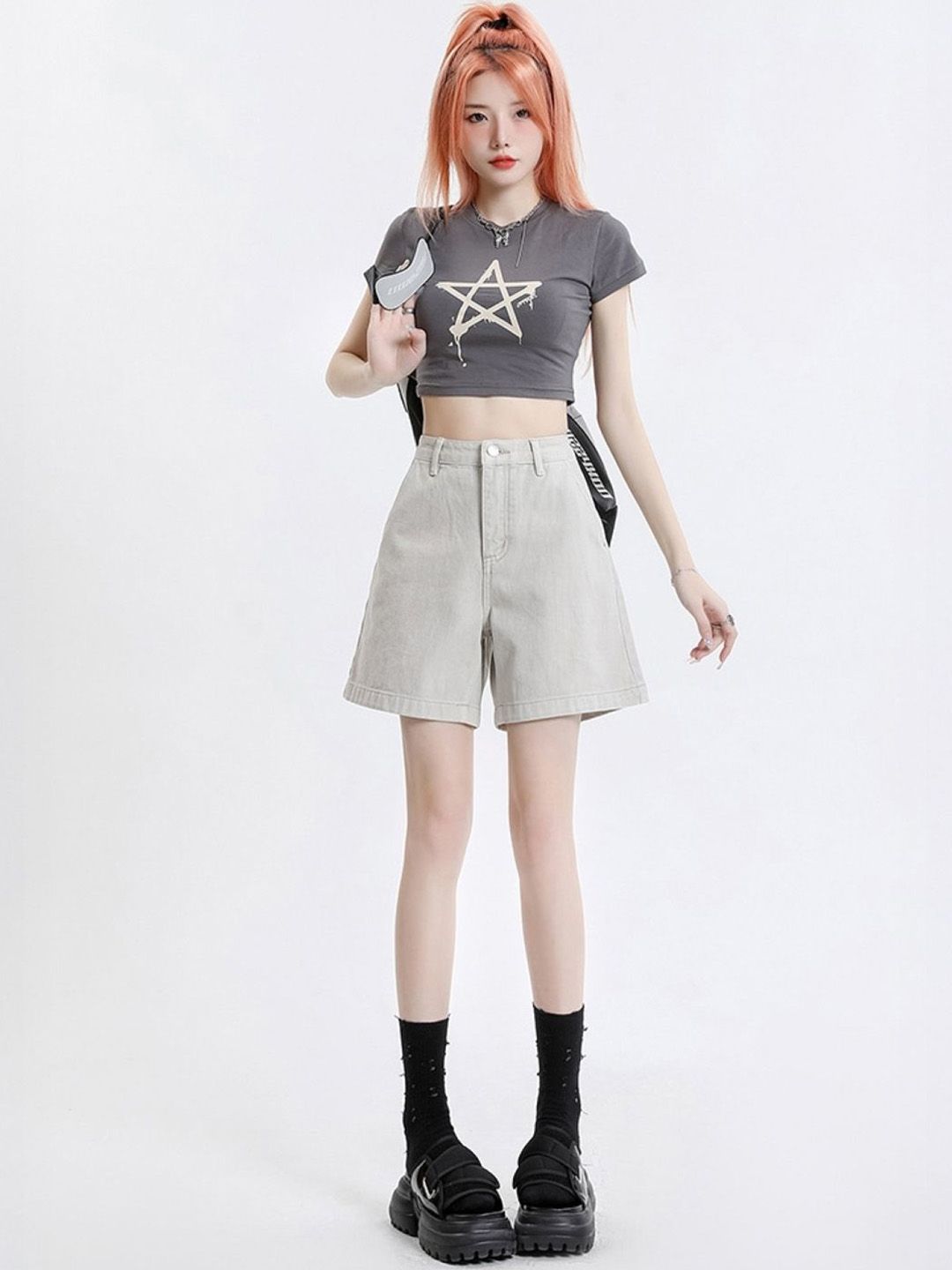 StyleCast Women Solid Cotton Regular Fit Above Knee Shorts-picture-32