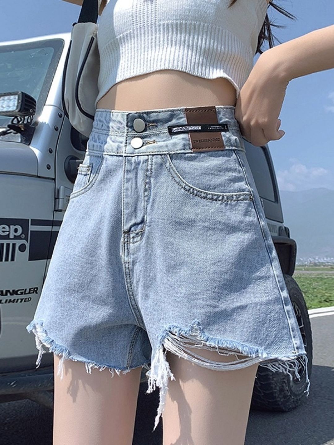 StyleCast Women Regular Fit High-Rise Cotton Shorts-picture-11