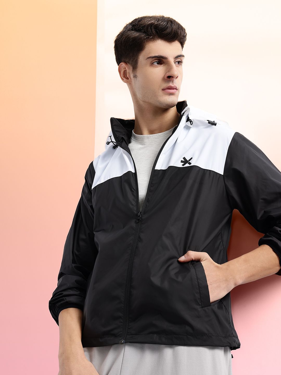 HRX by Hrithik Roshan Hooded Colourblocked Tailored Jacket-picture-43