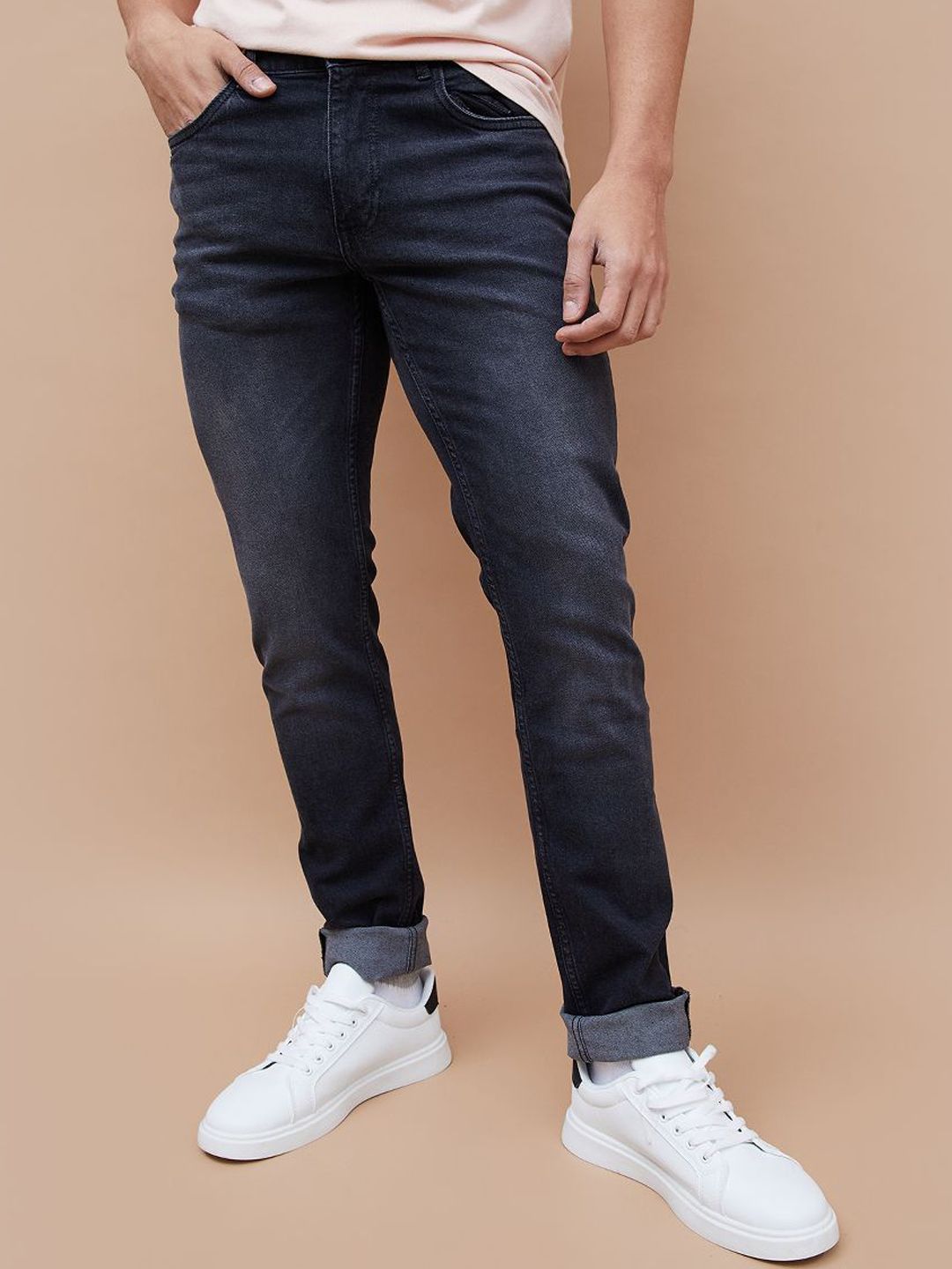 Forca by Lifestyle Men Cotton Regular Fit Mid-Rise Light Fade Jeans-picture-39