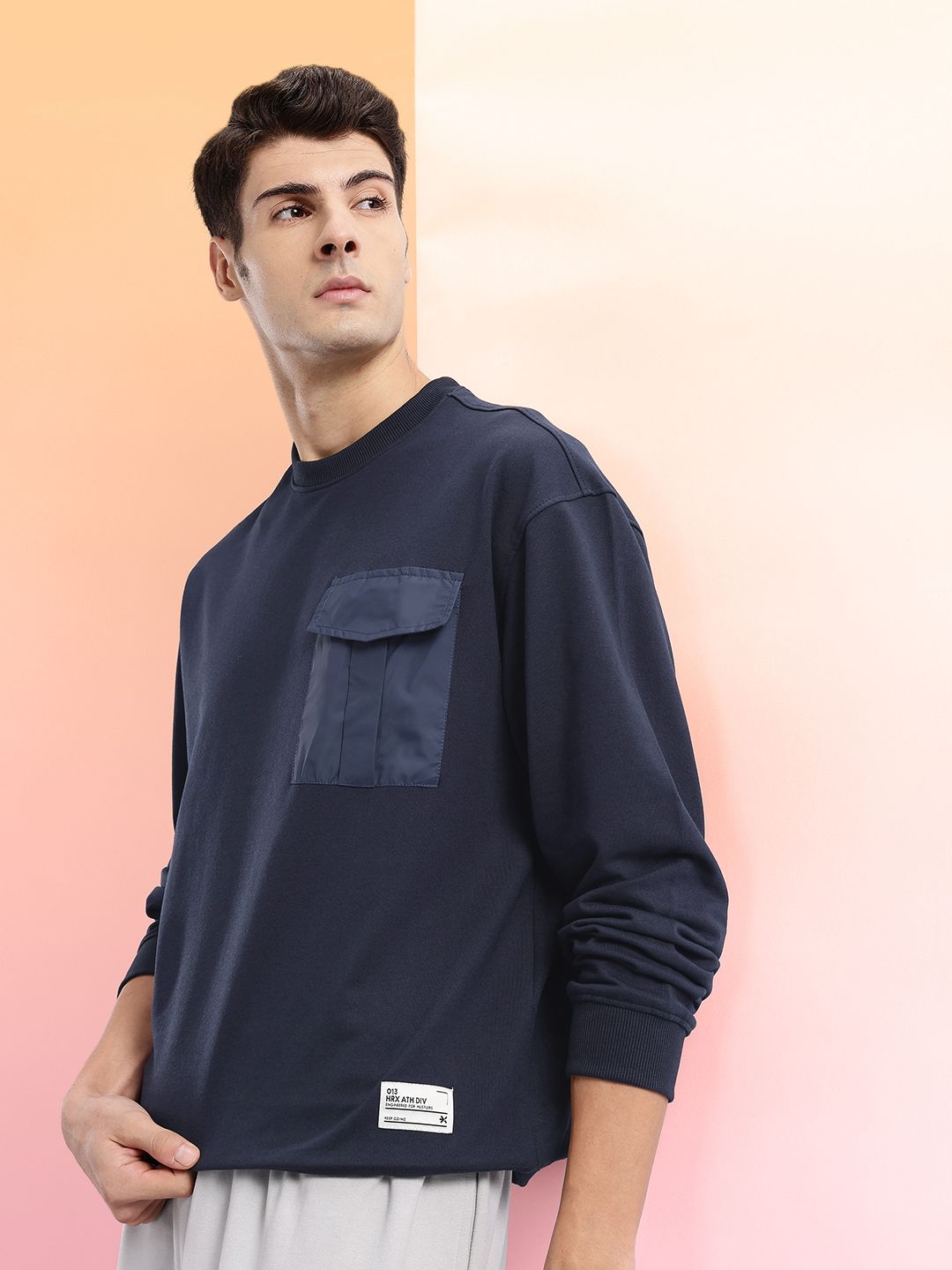 HRX by Hrithik Roshan Pocket Detail Sweatshirt-picture-34