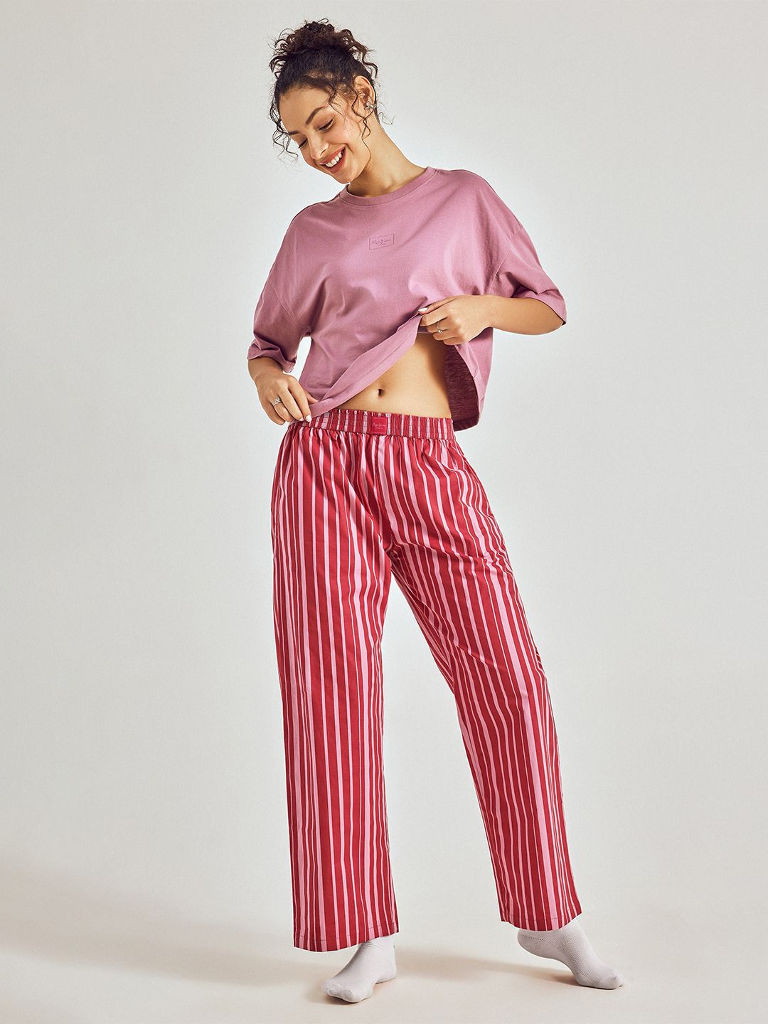 Pepe Jeans Women Striped Round Neck Night suit-picture-26