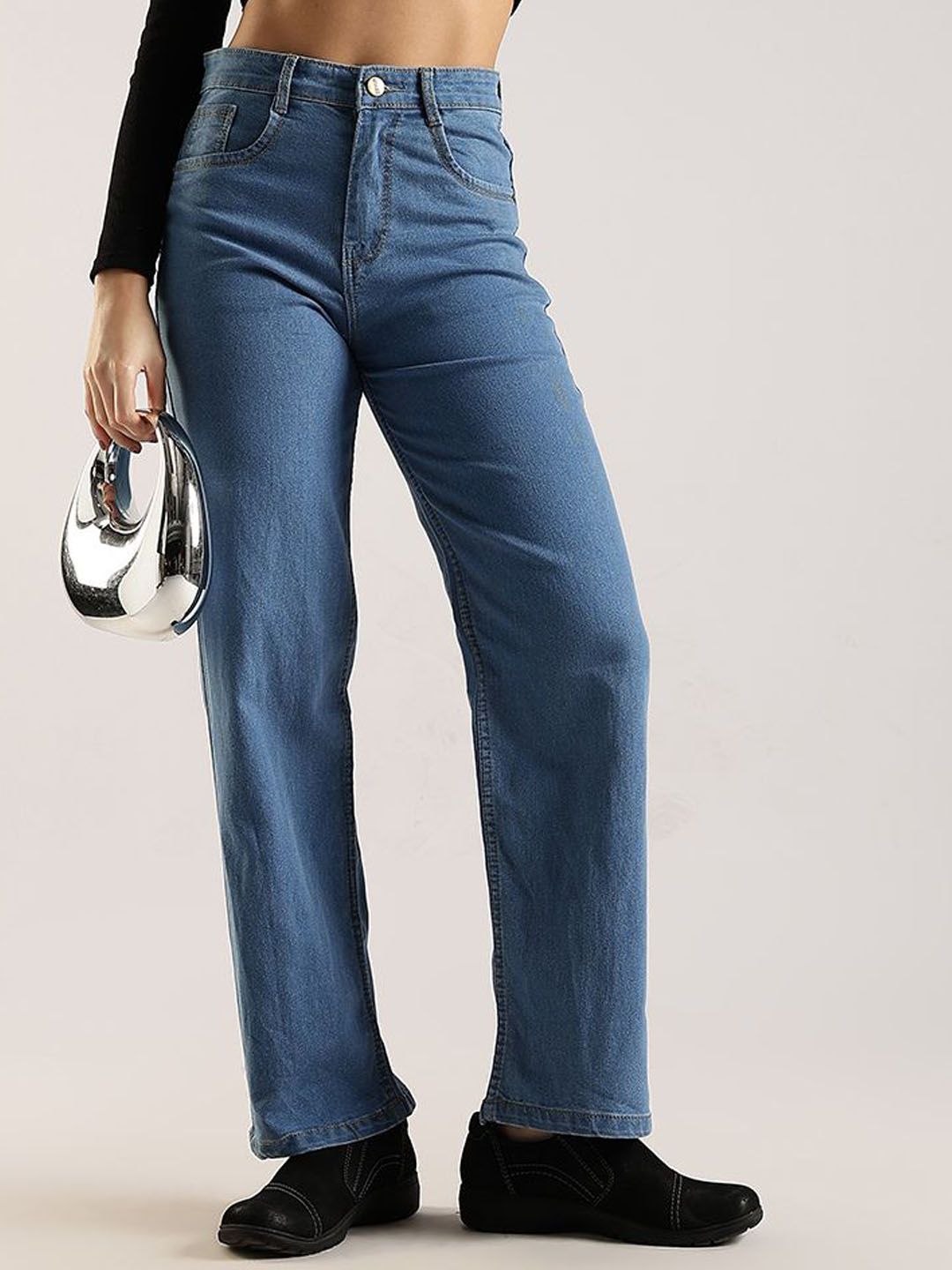 zayla Women Jean Flared No Fade High-Rise Stretchable Jeans-picture-25