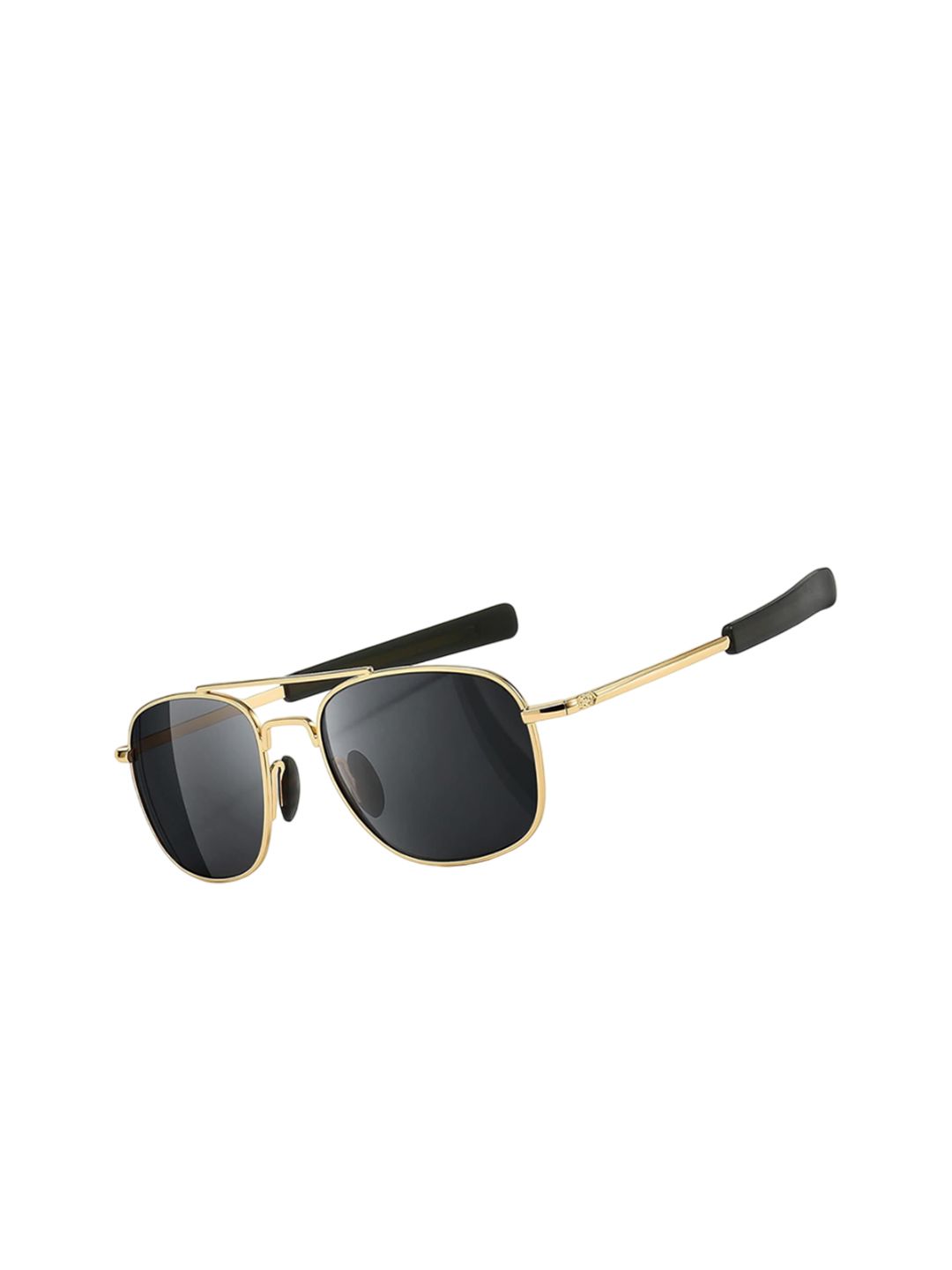 Irayz Unisex Polarised and UV Protected Square Sunglasses A-285-Gold Black-picture-29