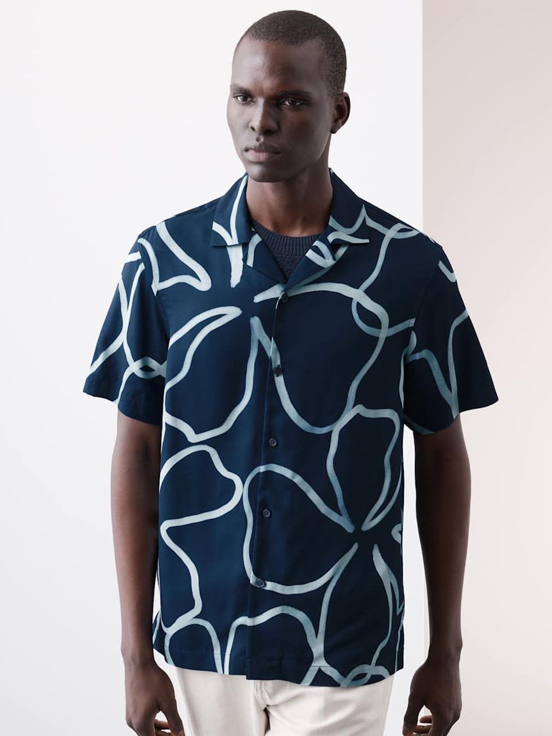 Marks & Spencer Abstract Printed Lapel Collar Shirt-picture-39