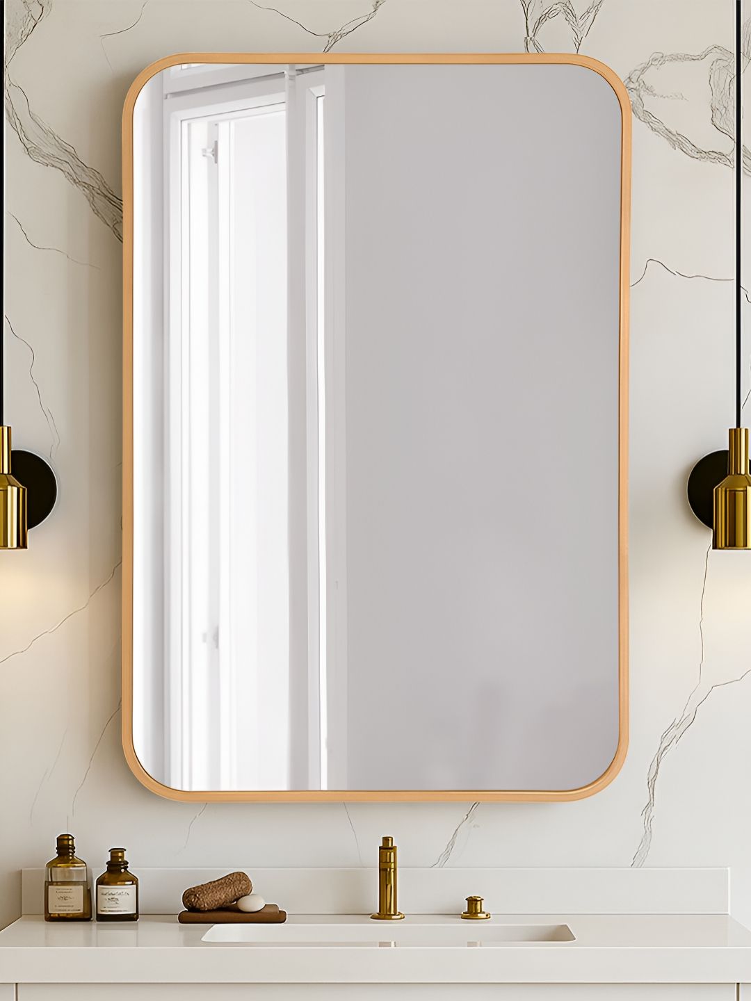 Art Street Rectangular Shaped Glass Wall Mirror