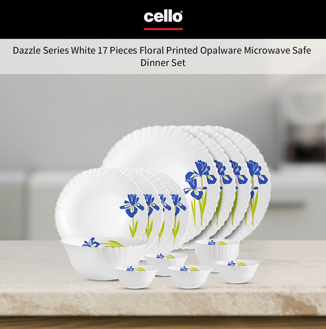 Buy Cello Dazzle Set Of 17 White Spring Tulip Microwave