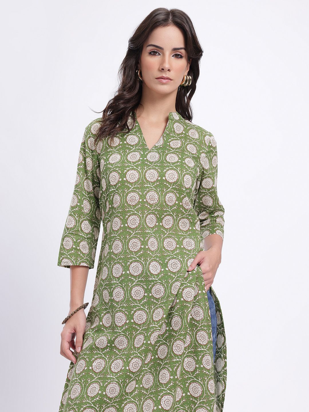 Anouk Rustic Ethnic Motifs Printed Kurta-image-32