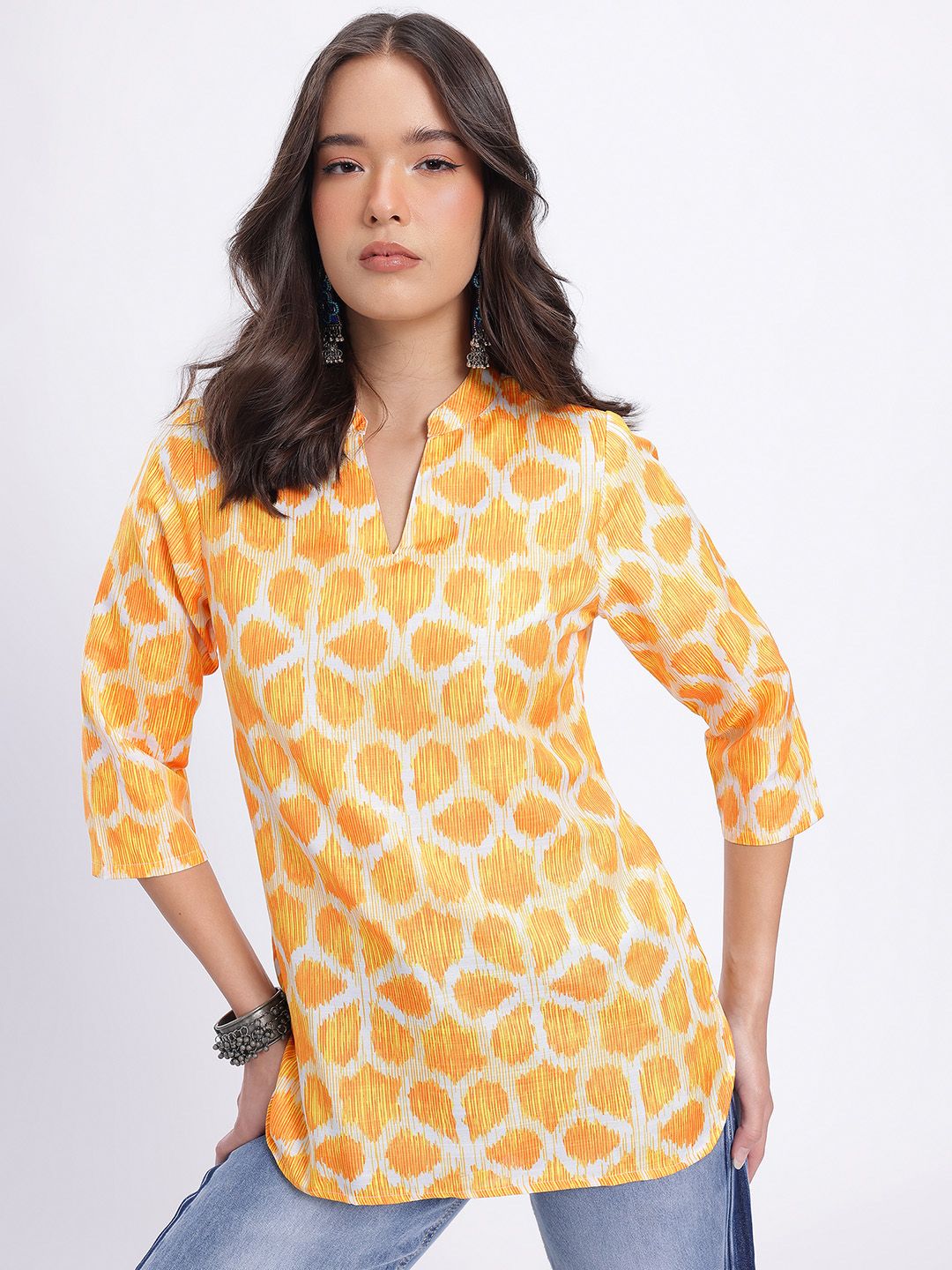 Anouk Rustic Mandarin Collar Floral Print Straight Kurta-picture-21