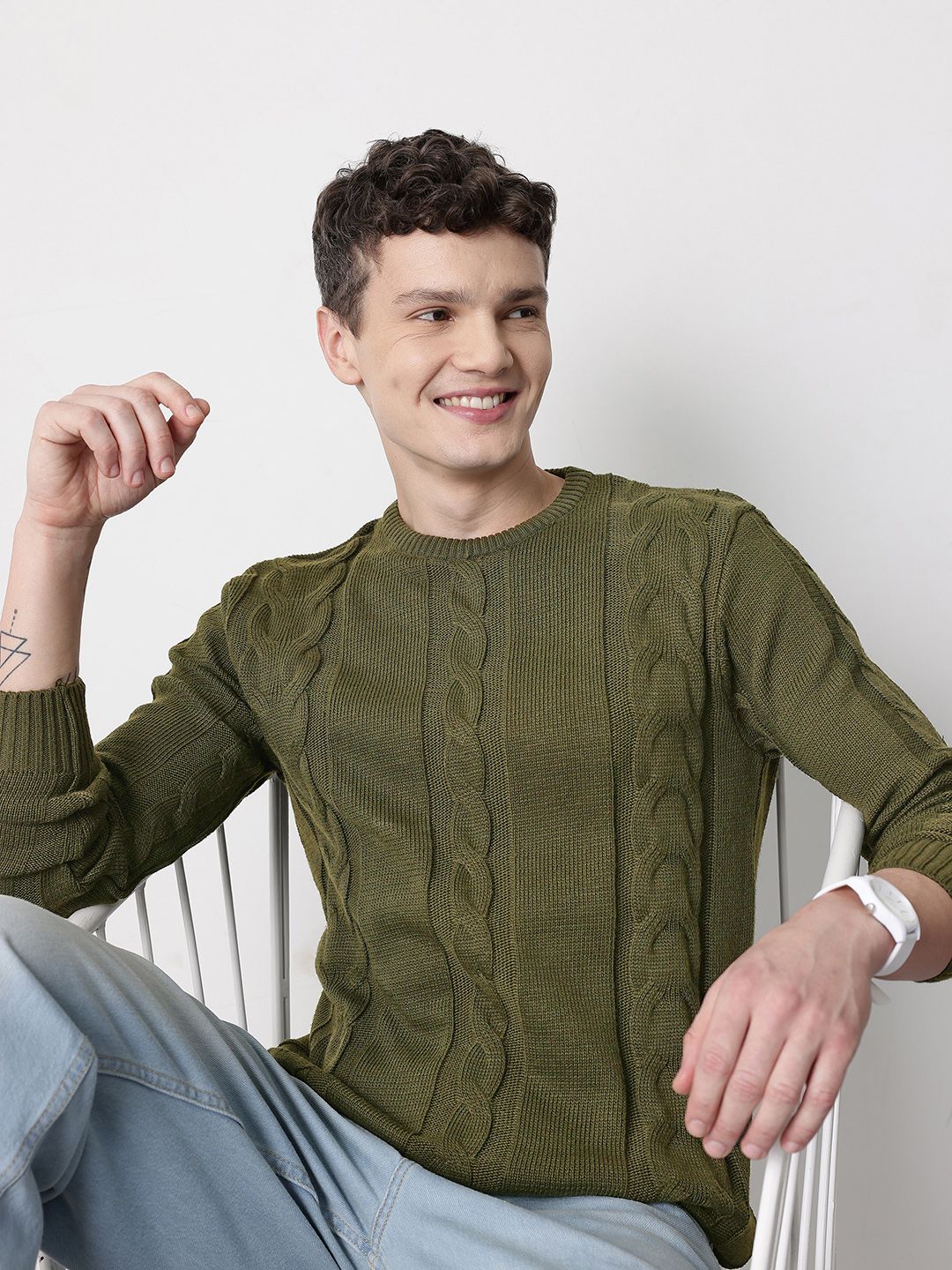 Mast & Harbour Cable Knit Pullover-picture-54