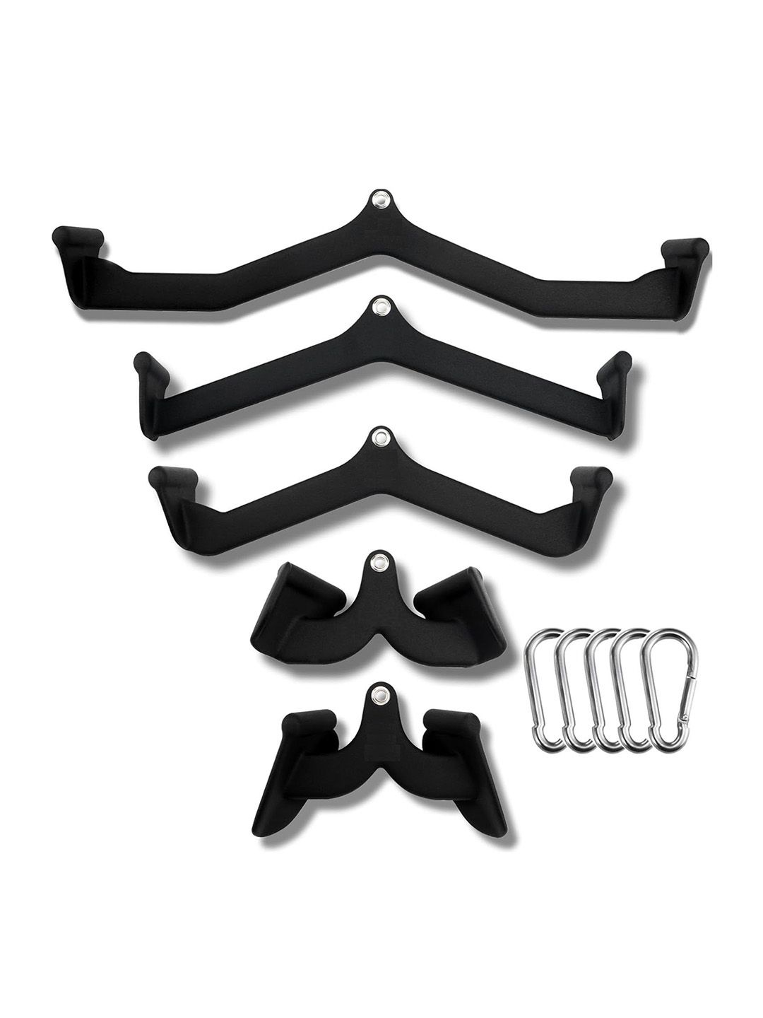 HackerX Unisex Set Of 5 Back Tricep Bar Strength Training,Handle Grips LAT Pull Down Bar-picture-53