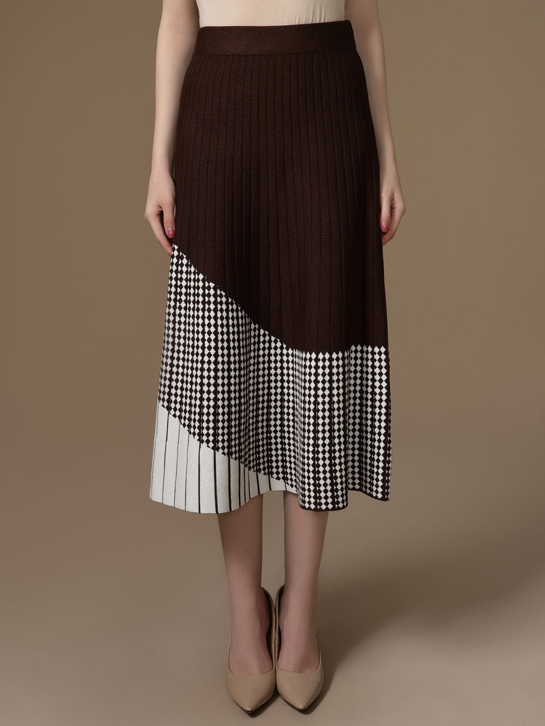 Kazo Printed A-Line Skirt-picture-10