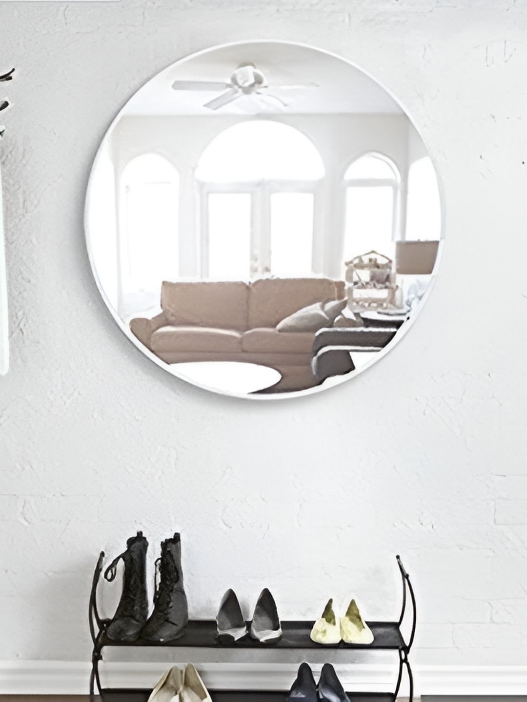 ARYAANSH Round Shaped Glass Wall Mirror-picture-51