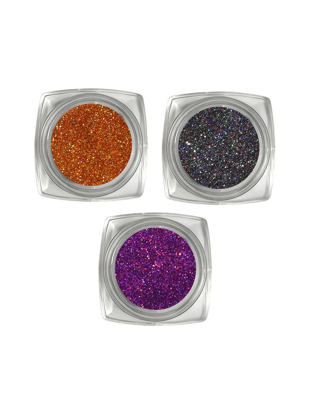 VOZWA Set Of 3 HD Holographic Loose Glitter Eyeshadow - 3 g Each -Golden Grey & Violet-image-31