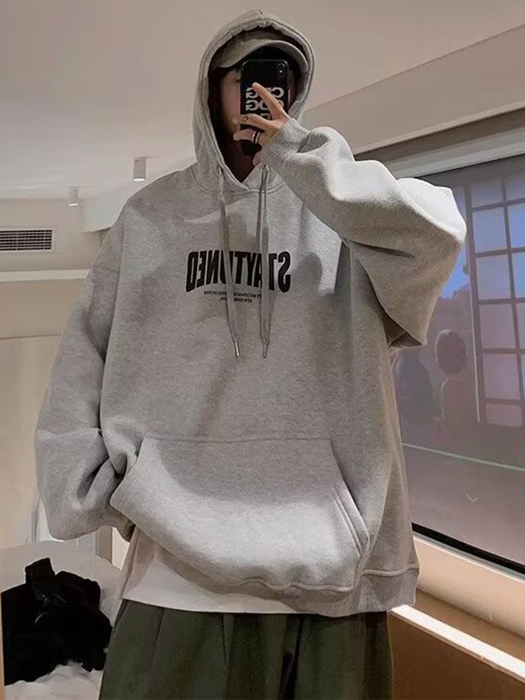 StyleCast x Revolte Men Typography Hooded Sweatshirt-picture-17