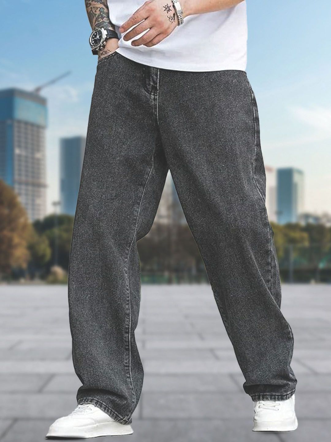 VYNTIQ Men Cotton Jean Straight Fit Mid-Rise Jeans-picture-40