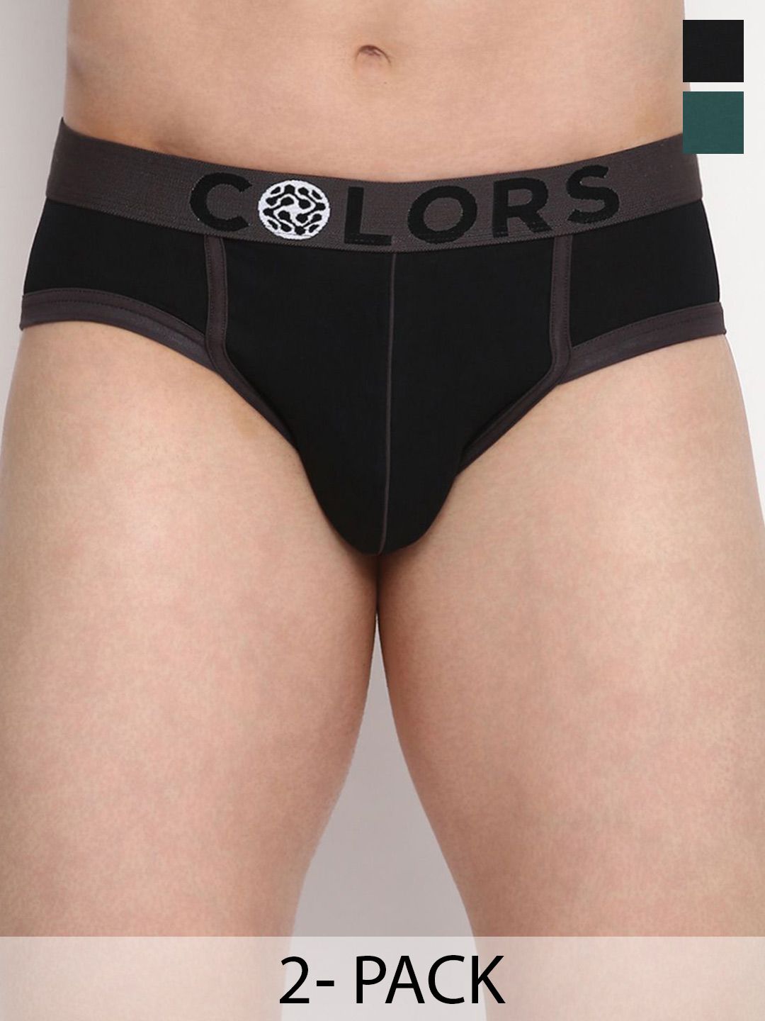 COLORS by Rupa Frontline Pack of 2 Mid-Rise Basic Briefs-picture-29