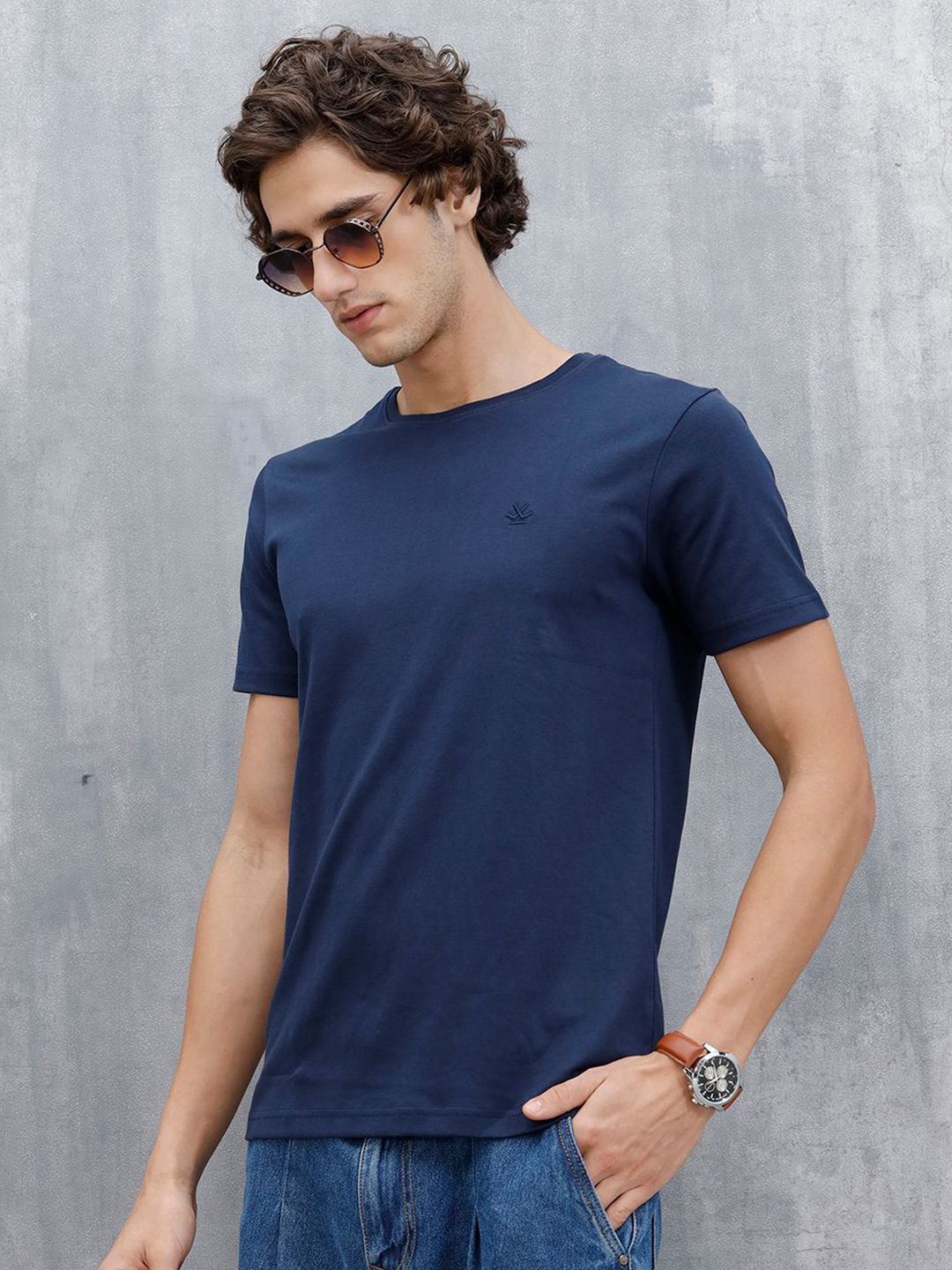 WROGN Round Neck Slim Fit Cotton T-Shirt-picture-20