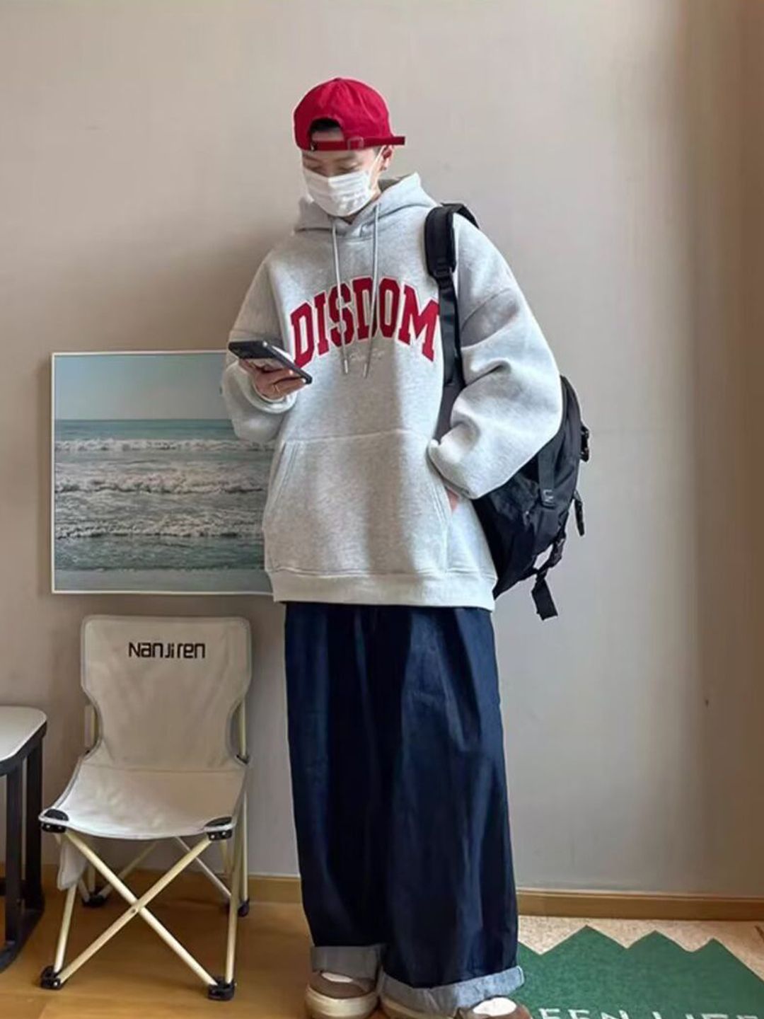 StyleCast x Revolte Men Typography Printed Hooded Sweatshirt-picture-23