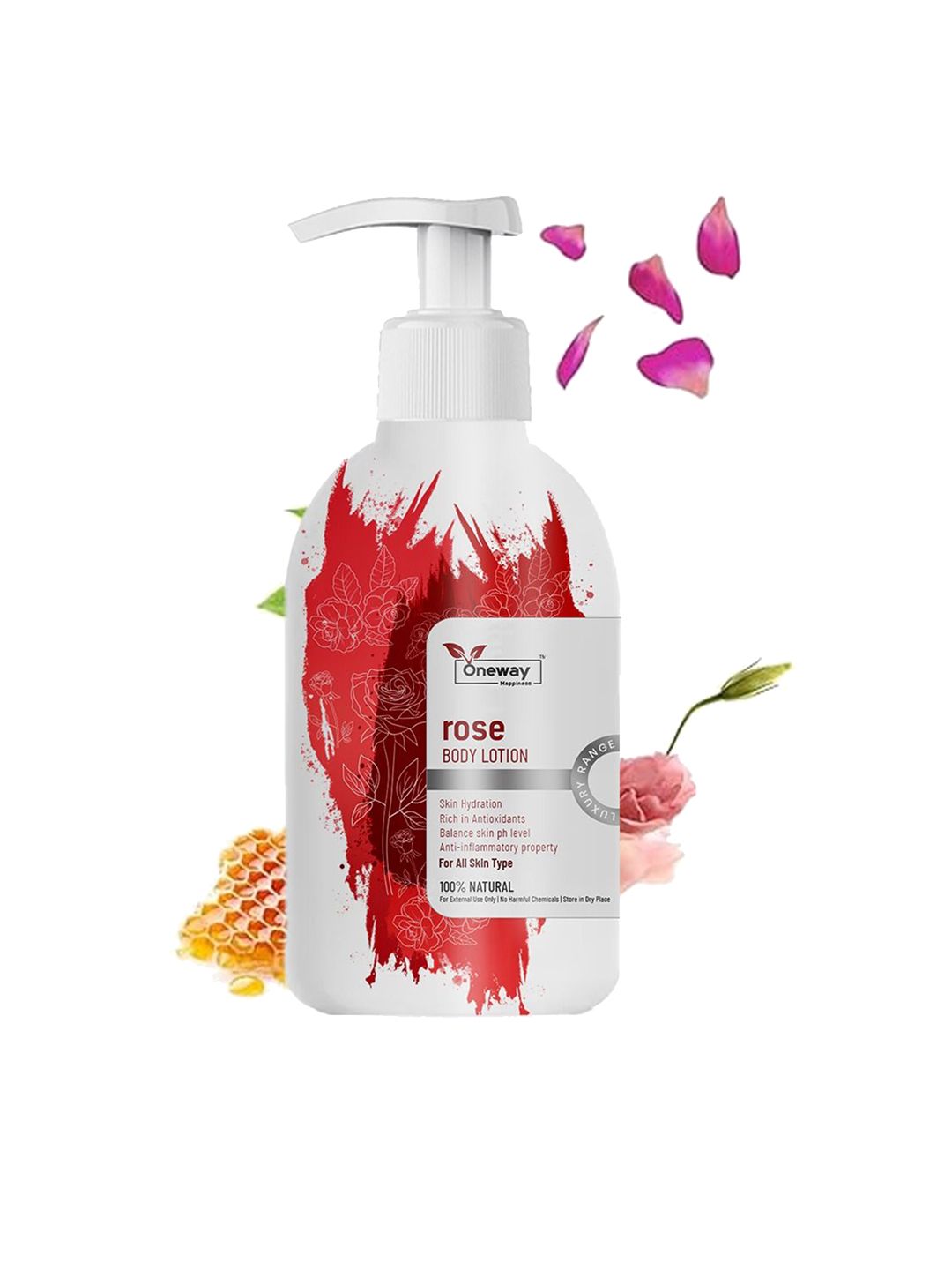 Oneway Happiness Rose Body Lotion With Aloe Vera - 300 ml-image-6