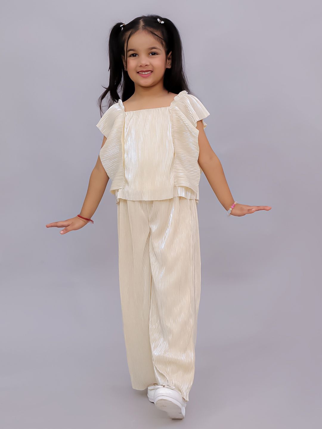 LIL DRAMA Girls Top with Palazzos Clothing Set-picture-41