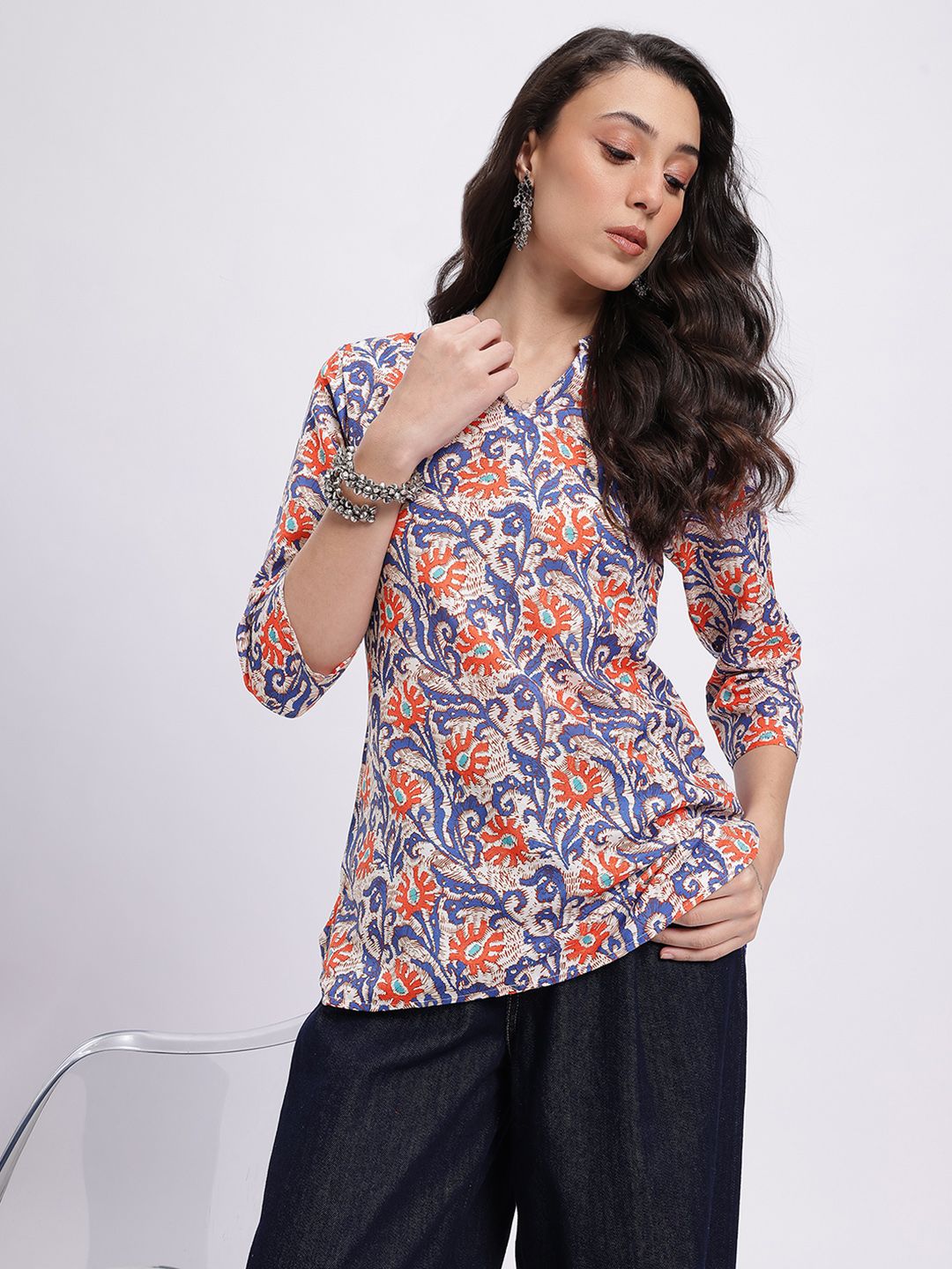 Anouk Rustic Floral Printed Kurti-picture-21